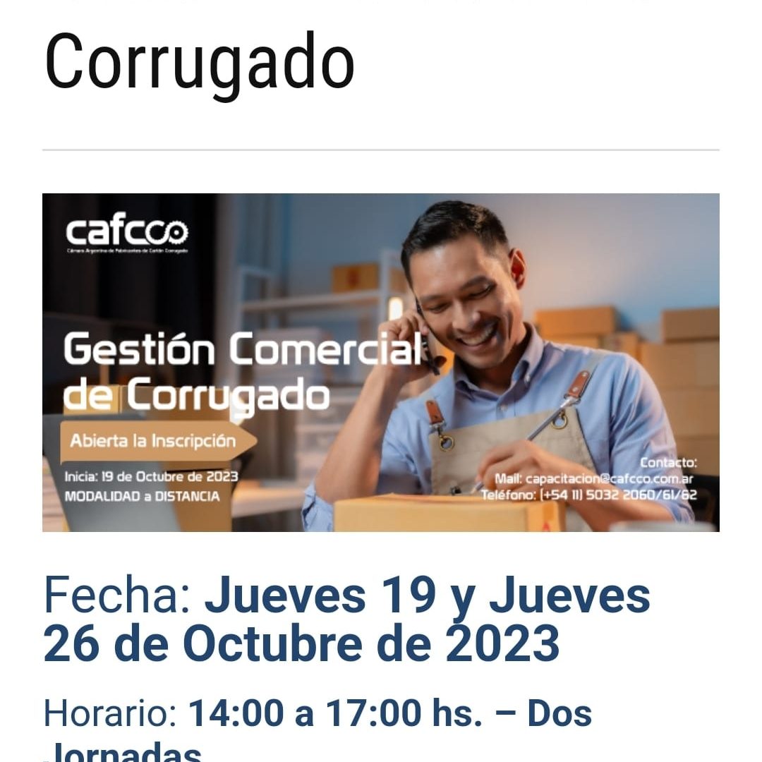 Gestión Comercial de Corrugado